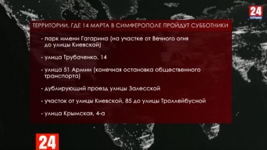 14 марта в Симферополе пройдёт субботник
