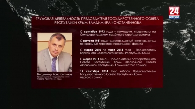 Владимира Константинова избрали на должность Председателя Государственного Совета Республики Крым