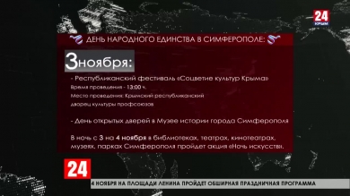 В Симферополе и по всему Крыму с размахом  отметят День Народного единства