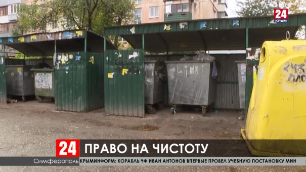 Контейнерная площадка в Симферополе стала местом стихийной  свалки