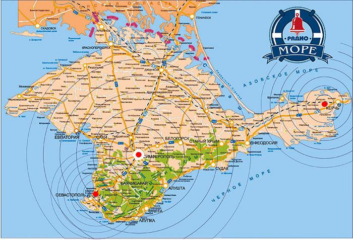 Охват территории Республики Крым радиовещанием радиостанциями АНО ТРК КРЫМ